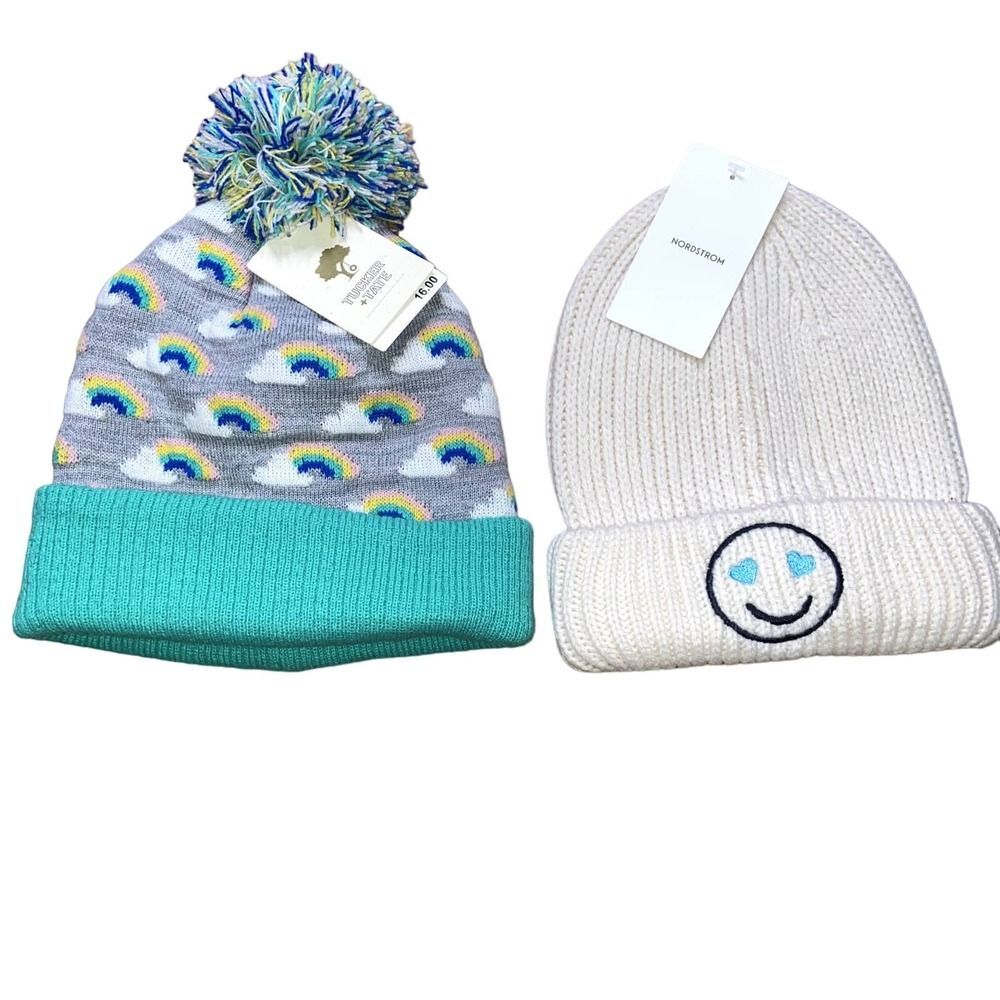 Nordstrom Kids Beanie Hat Lot Of 2 NWT Tucker + Tate One Size !